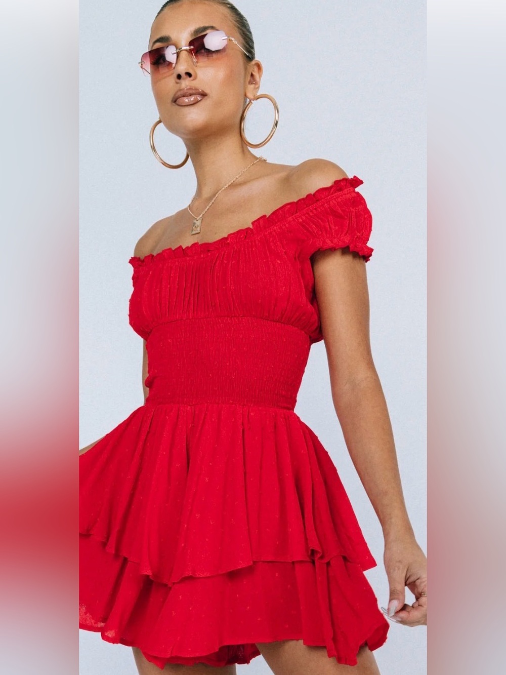 Princess Polly The Love Galore Romper Red